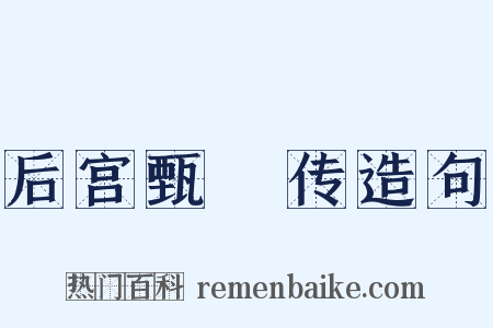 后宫甄嬛传造句是什么意思的图片